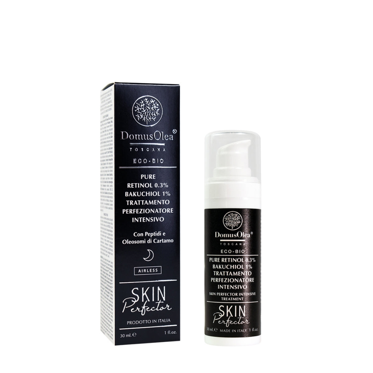 Domus Olea Toscana Pure Retinol 0,3% + Bakuchiol 1% Trattamento Perfezionatore Intensivo – 30 ml