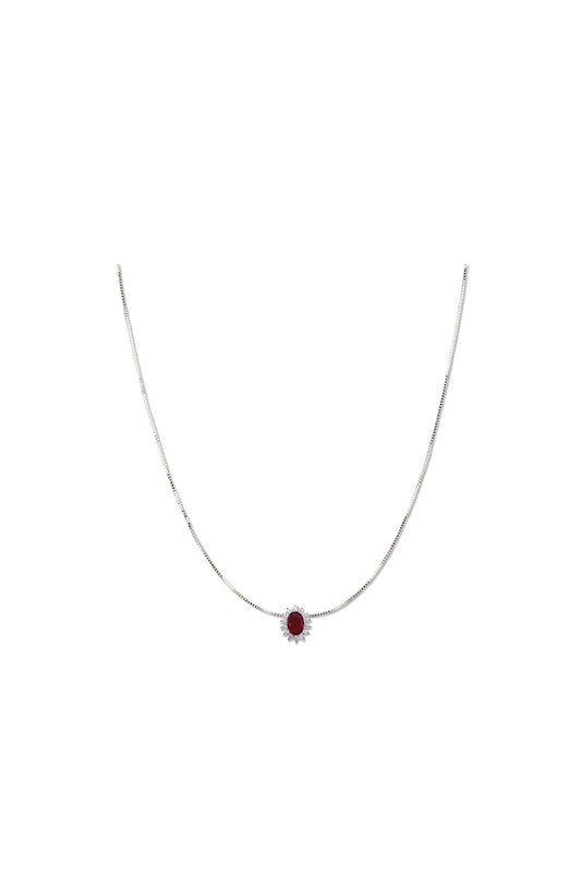 Collana Kate Argento Rosso