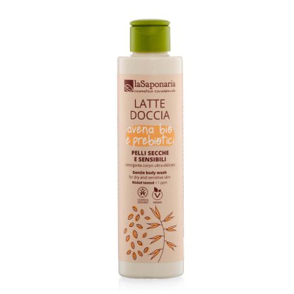 La Saponaria Latte Doccia Avena Bio e Prebiotici 200 ml