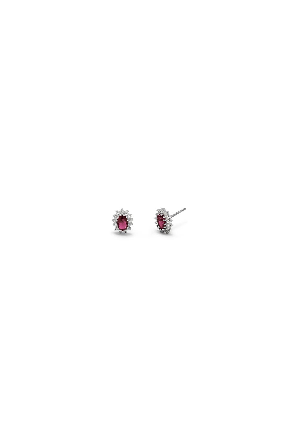 Orecchini Kate Argento Rosso