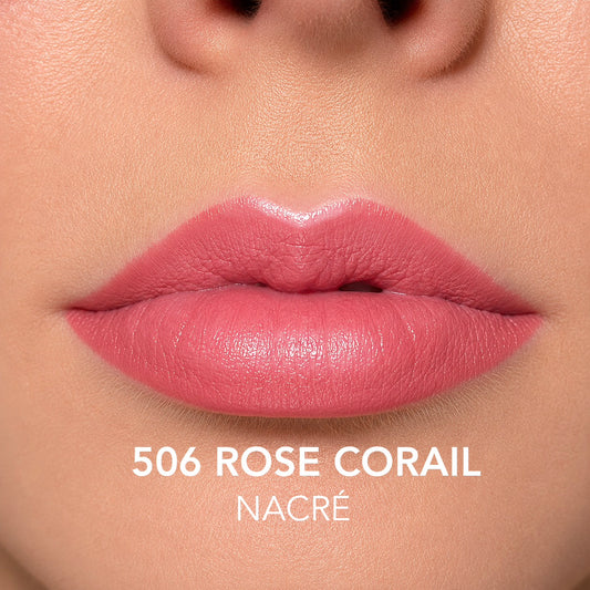 Rouge à Lèvres Nacré 506 Rose Corail - tonalità sulle labbra