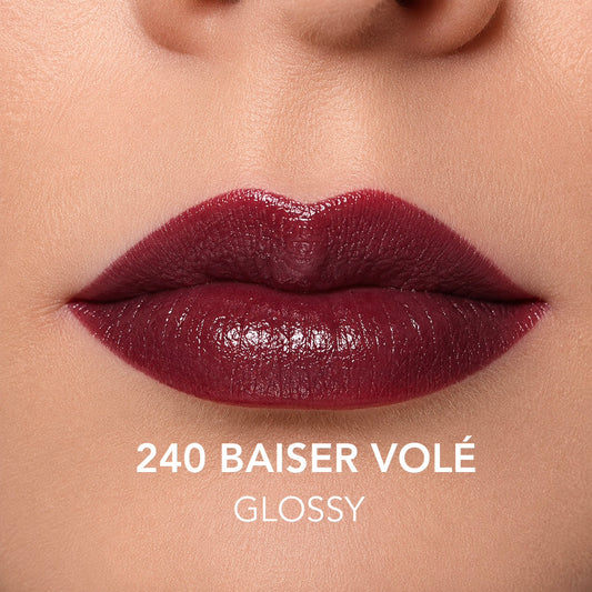 Rouge à Lèvres Glossy 240 Baiser Violet - tonalità sulle labbra