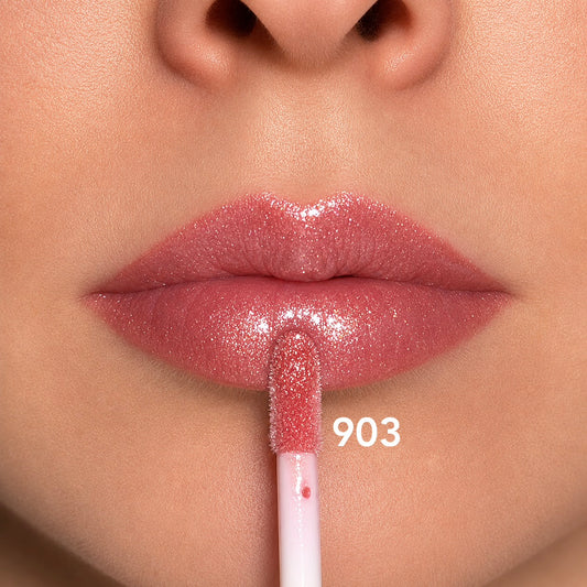 Gloss 903 Rosé Nude - applicazione sulle labbra
