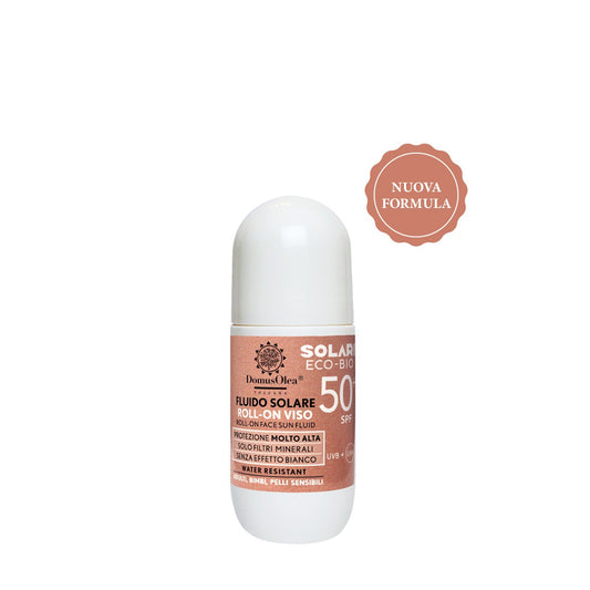 Domus Olea Toscana Fluido Solare Viso Roll-On SPF 50+ – 50 ml
