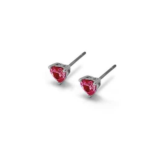 Orecchini punto luce Chiara argento fucsia
