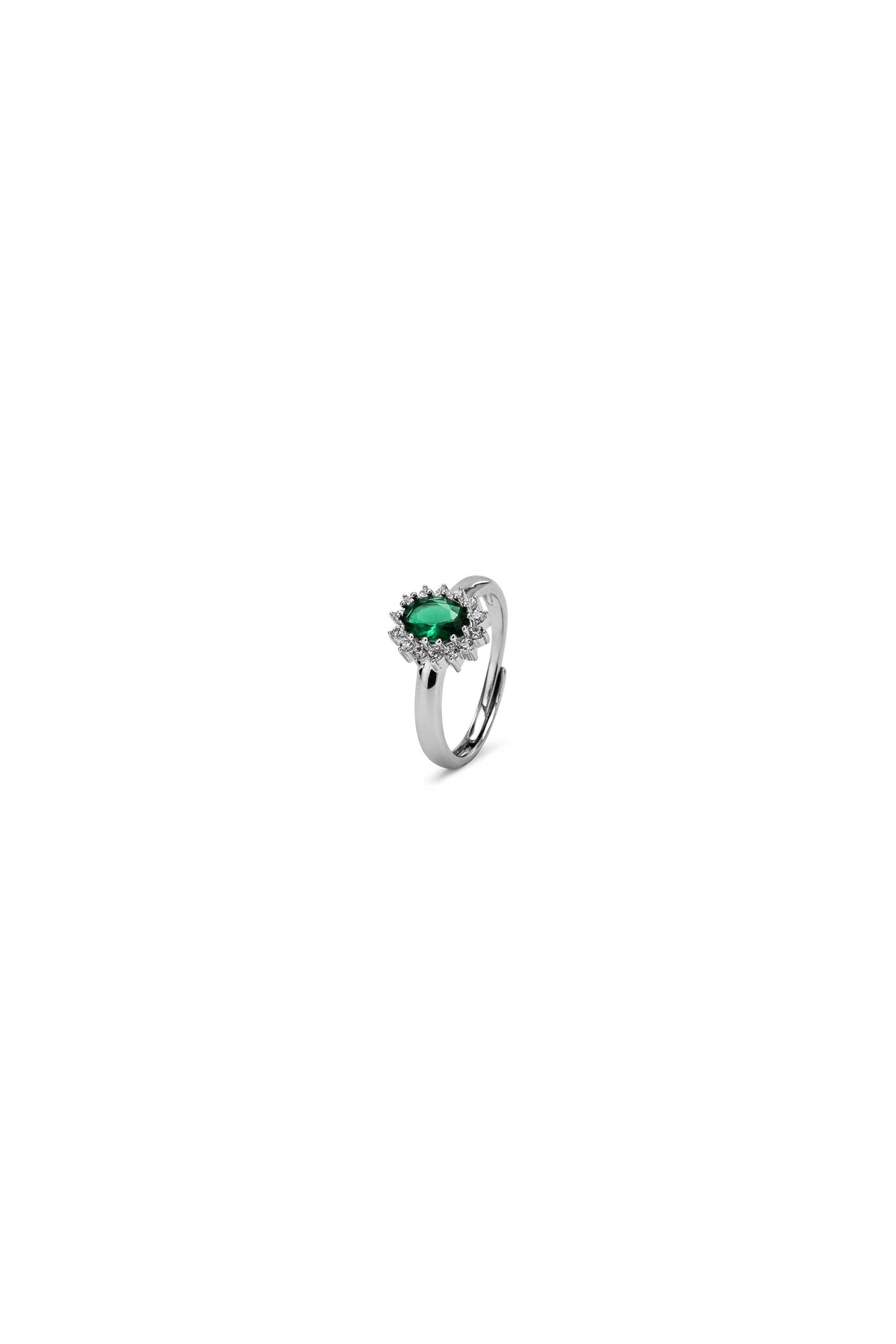 Anello Kate Argento Verde 16