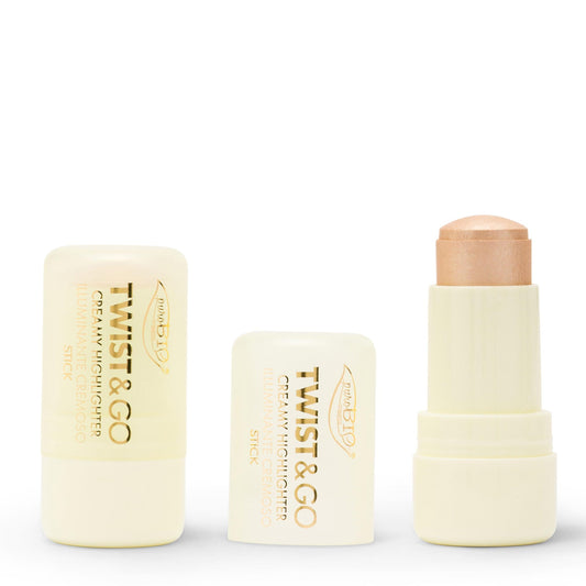puroBIO Cosmetics TWIST & GO – Creamy Highlighter Stick 01 Prosecco
