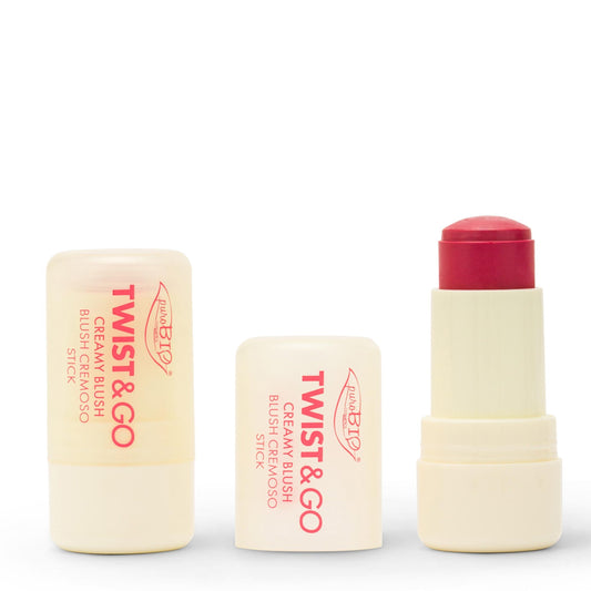 puroBIO Cosmetics TWIST & GO – Creamy Blush Stick 04 Fragola