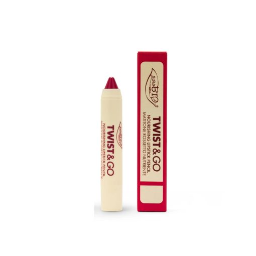 puroBIO Cosmetics TWIST & GO – Matitone Rossetto 504 Rosa Indiano