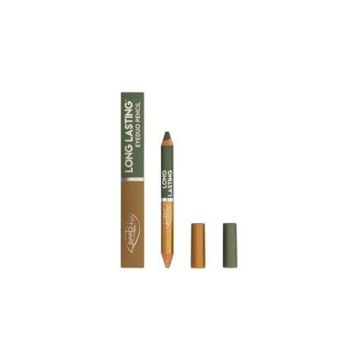 puroBIO Cosmetics LONG LASTING – Eyeduo Pencil 102L Oro / Verde muschio satinato