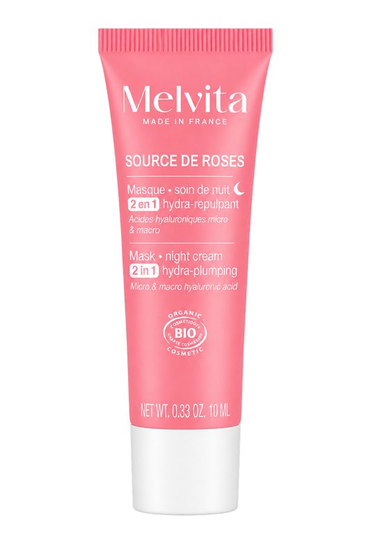 Maschera Notte 2 in 1 Idro-Rimpolpante Source De Roses 10ml – Melvita