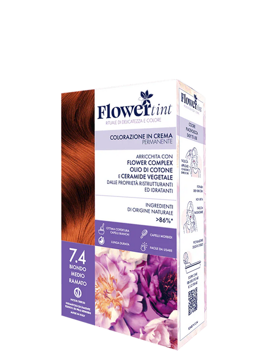 FlowerTint 7.4 Biondo Medio Ramato colorazione permanente