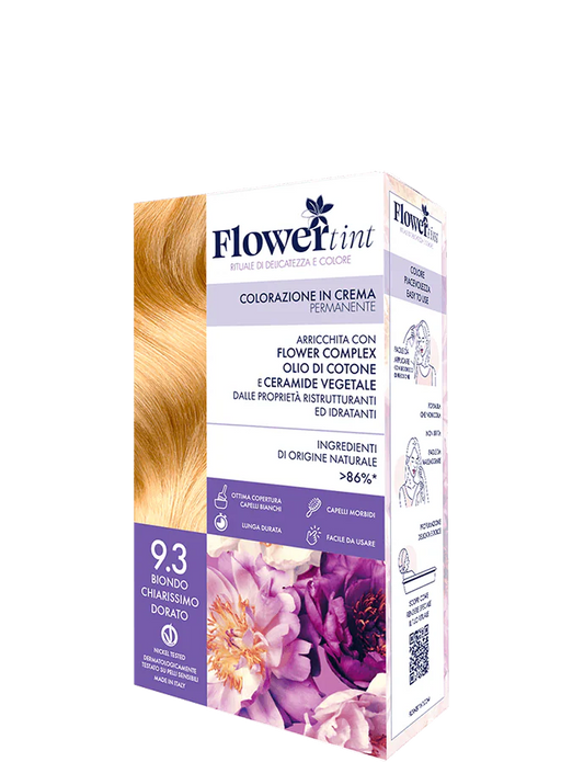 FlowerTint 9.3 Biondo Chiarissimo Dorato colorazione permanente
