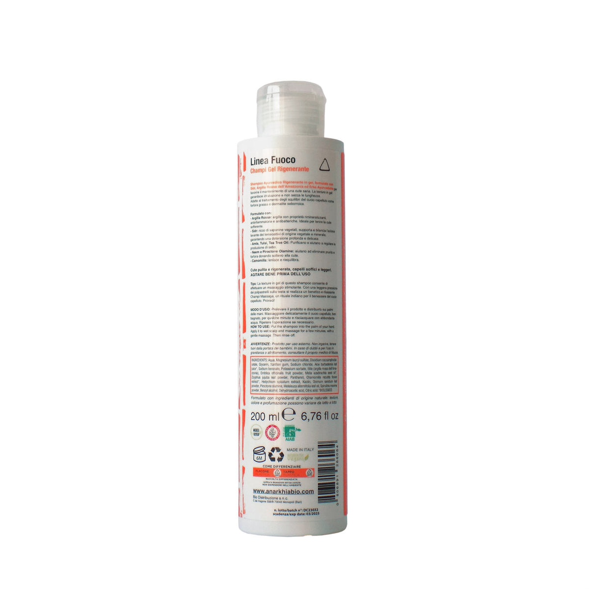 HAIR SHOCK FUOCO – Shampoo ayurvedico Rigenerante – Anarkhia Bio, immagine 2