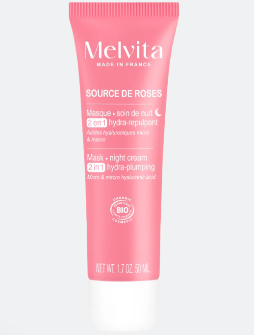 Maschera Notte 2 in 1 Idro-Rimpolpante Source De Roses – Melvita