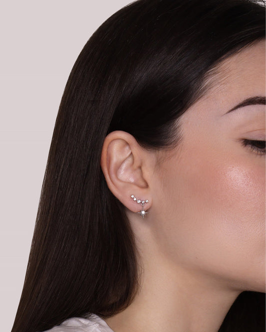 Orecchini a lobo con pendente Elsa Argento