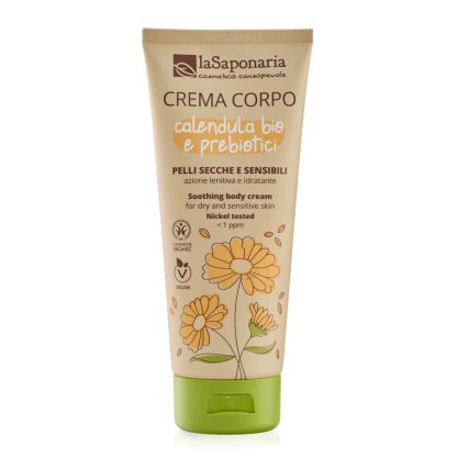 La Saponaria Crema Corpo Lenitiva Calendula Bio e Prebiotici 200 ml