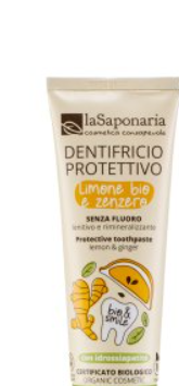 La Saponaria Dentifricio Protettivo Limone Bio e Zenzero - pack corretto