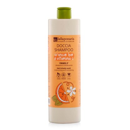 La Saponaria Doccia Shampoo Family Arancio Bio e Vitamina C 500 ml