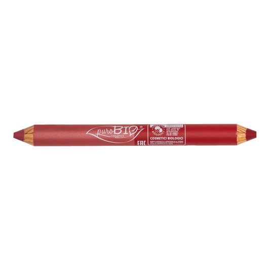 puroBIO Cosmetics Matitone DUO Labbra DAY & NIGHT Rosa Corallo + Rosso Ciliegia