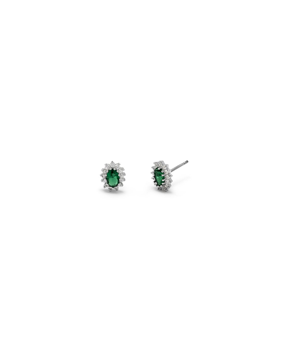 Orecchini Kate Argento Verde