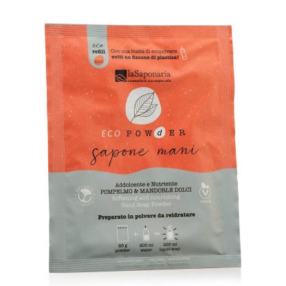 La Saponaria Sapone Mani in Polvere Addolcente Pompelmo e Mandorle 25 g