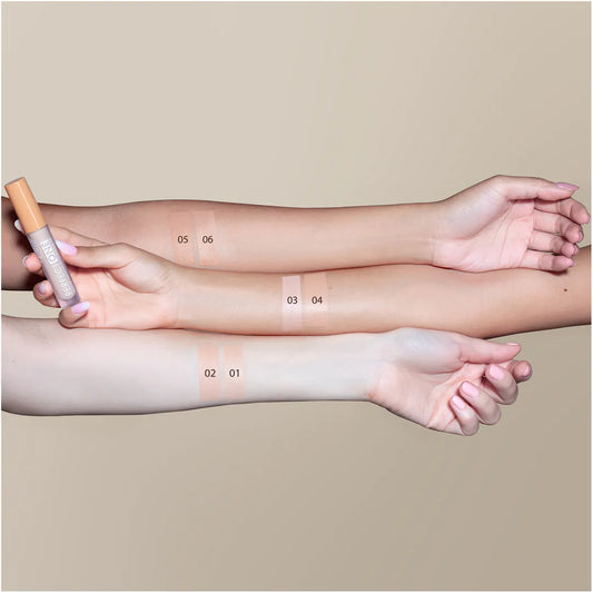 Swatch tonalità puroBIO Perfect One Concealer 01-06