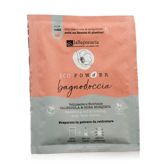 Bagnodoccia in Polvere Vellutante – Calendula e Rosa Mosqueta – La Saponaria