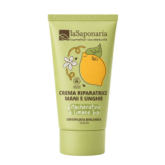 Crema Mani e Unghie Riparatrice – Fitocheratina e Limone – La Saponaria