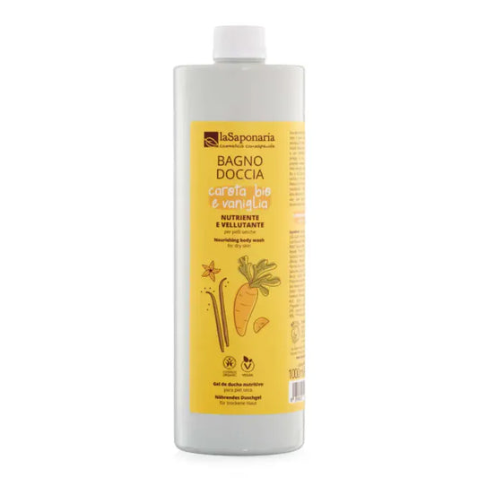 Maxi Bagnodoccia Vellutante – Carota Bio e Vaniglia – La Saponaria