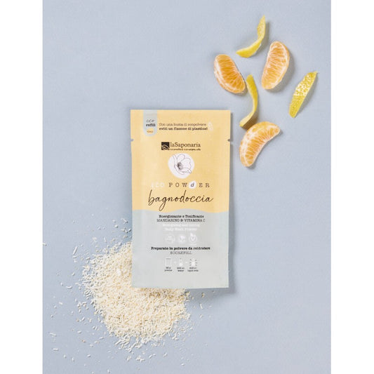 Bagnodoccia in Polvere Energizzante – Mandarino e Vitamina C – La Saponaria