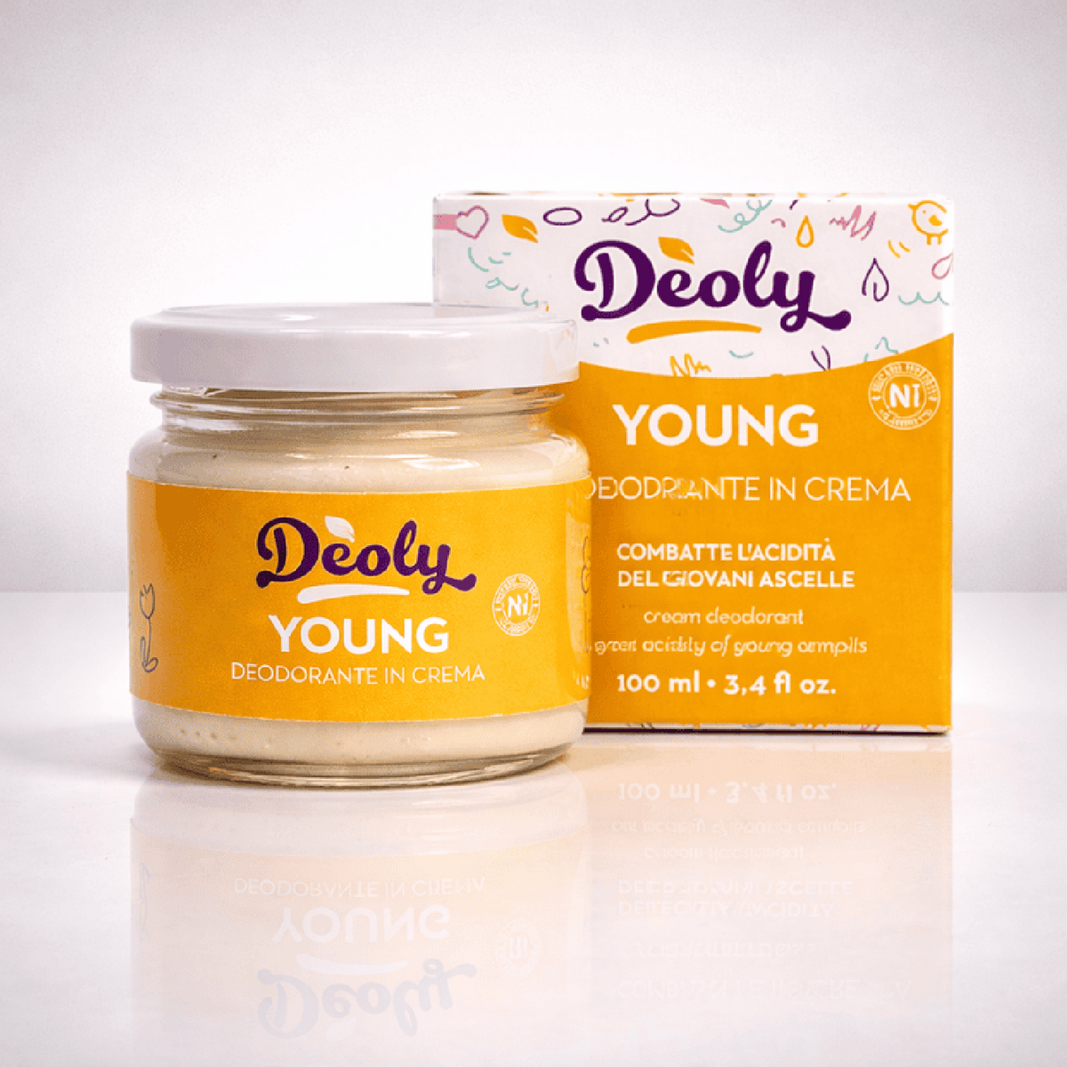 YOUNG deodorante in crema Latte e Luna 100 ml